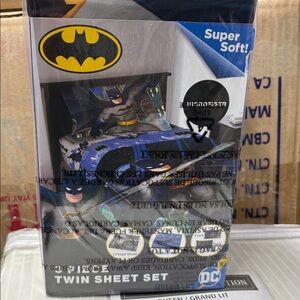 DC Batman Blue and Black Twin Sheet Set